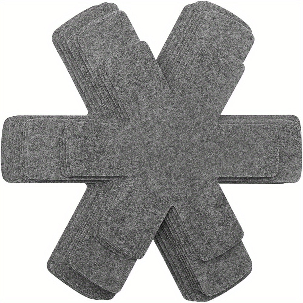 Pack of 12 Pot Protectors with 3 Sizes for Stacking Kitchenware No Power Needed