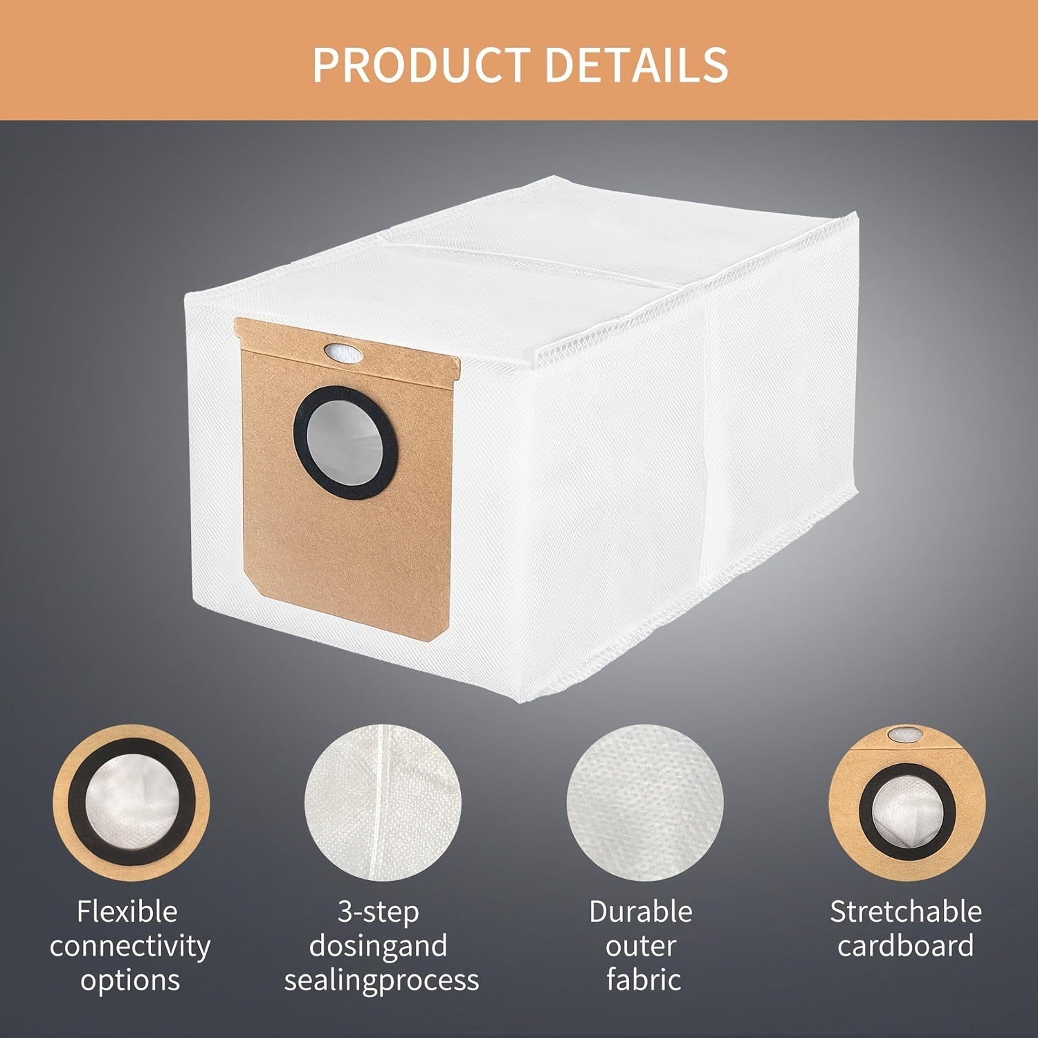 5 ta Premium vakuum changyutgich tozalash sumkasi 2.5L yuqori samaradorlik bilan L60 H9+ uchun almashtirish