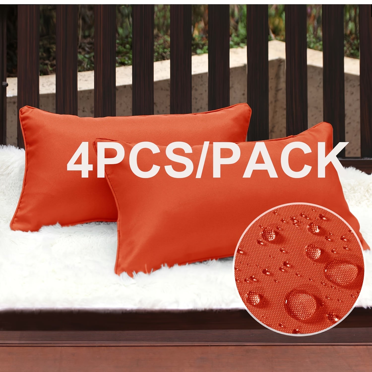 Outdoor Square Garden Cushion Cover for Patio Sofa Tent Decorative Throw Pillow Shell