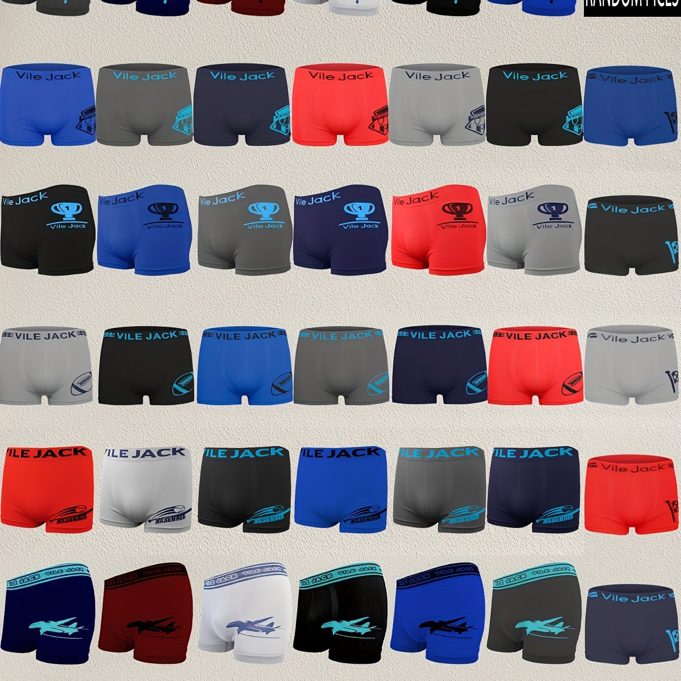 10 Pack Boys Boxer Briefs Assorted Cartoon Styles Polyester Medium Stretch for Teenagers