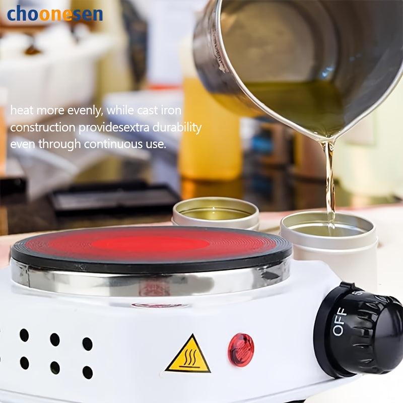 Компактная белая электрическая плита с регулируемым контролем температуры для кемпинга, путешествий и домашней готовки 220В-240В портативная