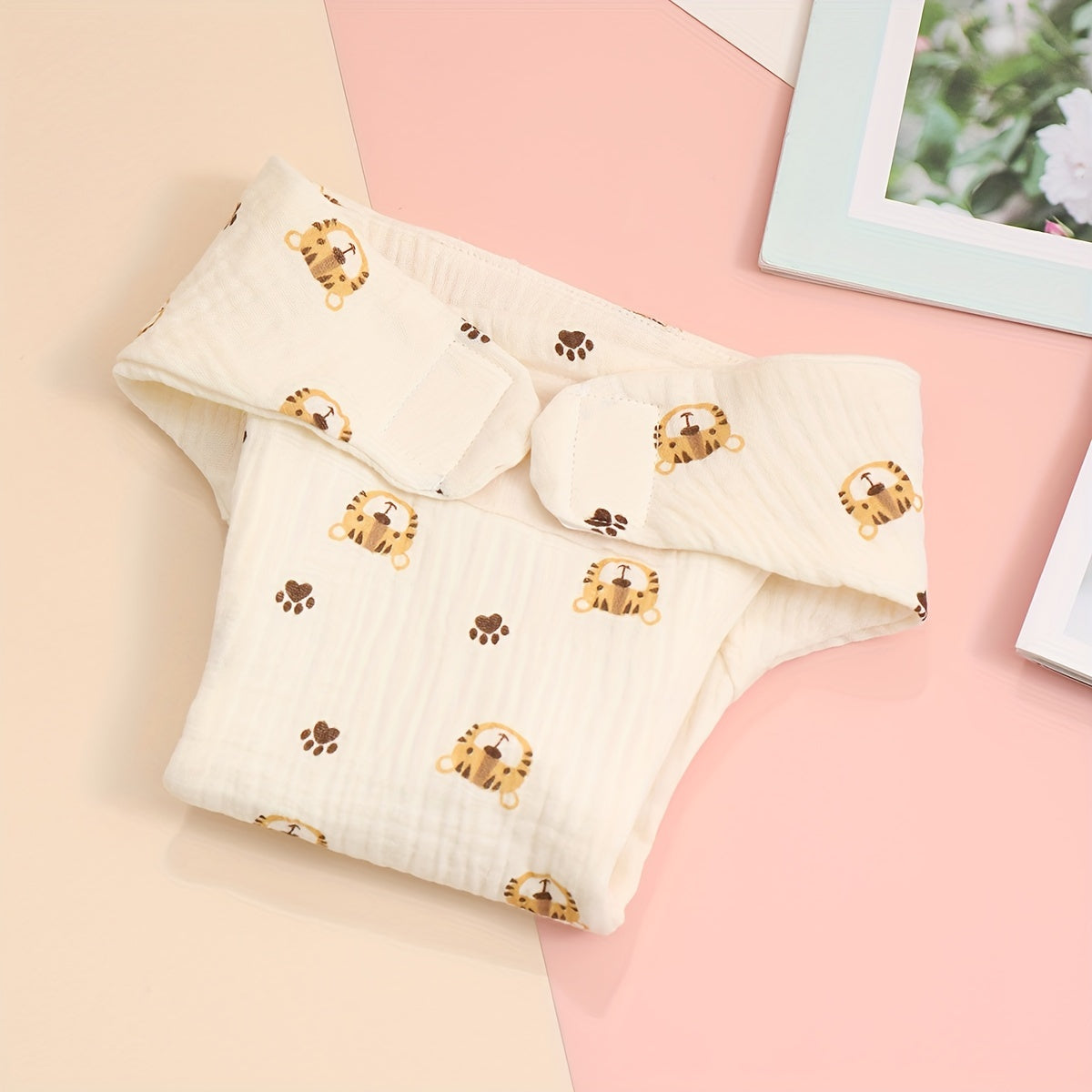 Pañales de entrenamiento de gasa reutilizables suaves para niños con diseños de dibujos animados