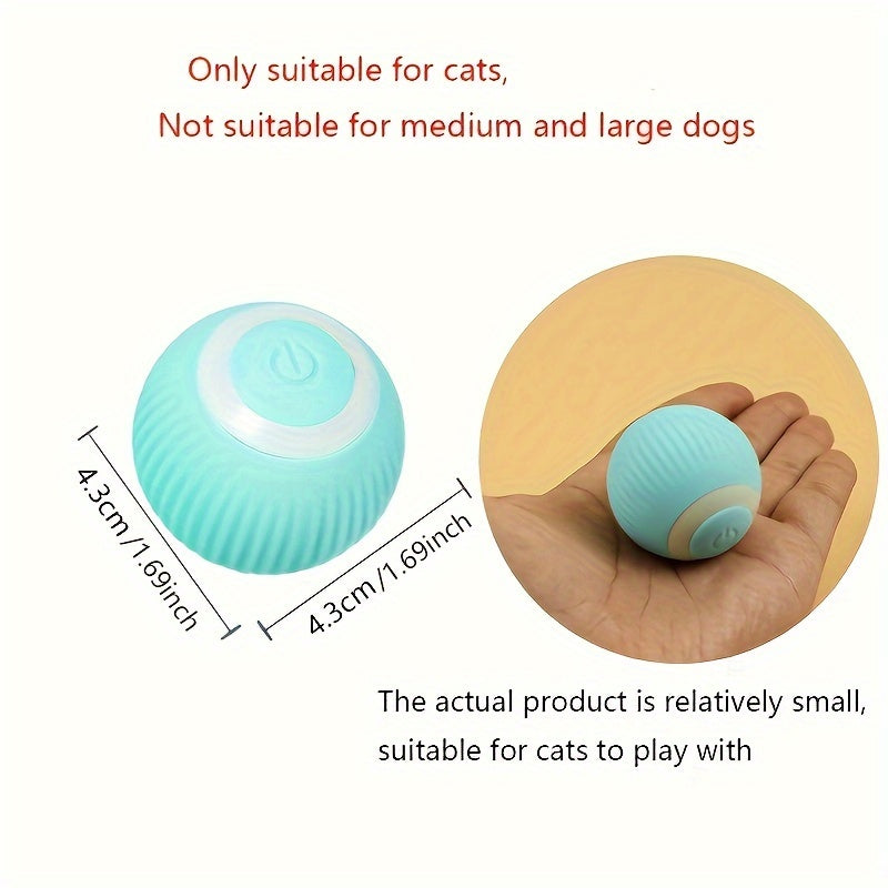 Electric Cat Toy Self-Moving Ball for Kittens and Cats Silicone USB Rechargeable