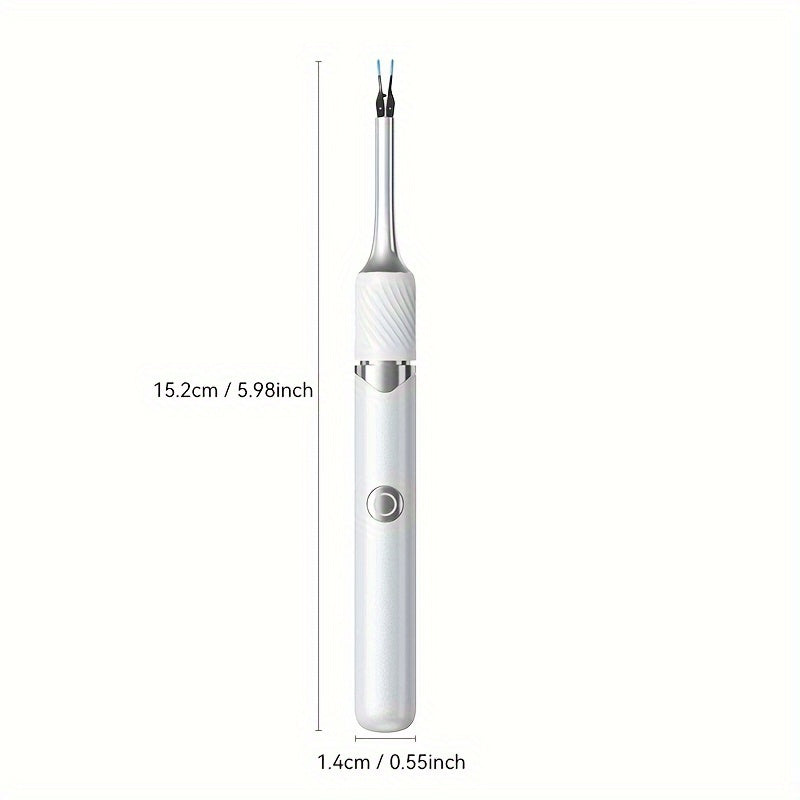 3-in-1 Smart Ear Wax Removal Kit with Camera Tweezers Spoon Rechargeable Battery Black White Blue