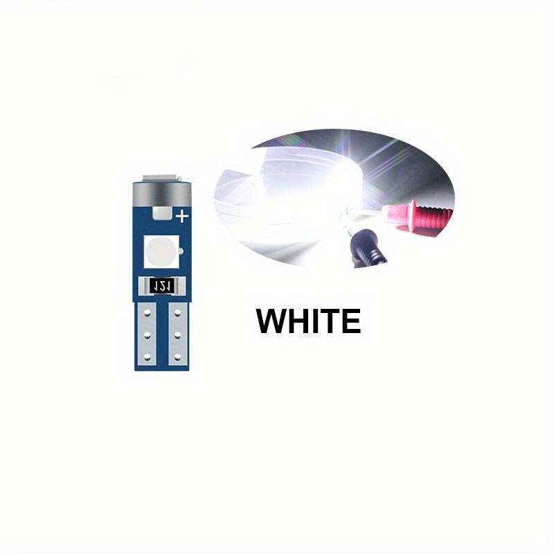 10pcs T5 LED Car Interior Lights Canbus Compatible Multi-Color for Dashboard