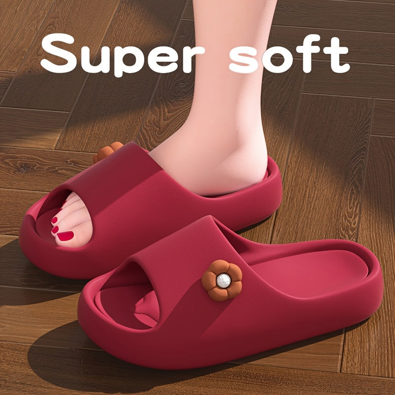 Women's Cotton Casual Slide Sandals Thick Sole Indoor Outdoor Slippers