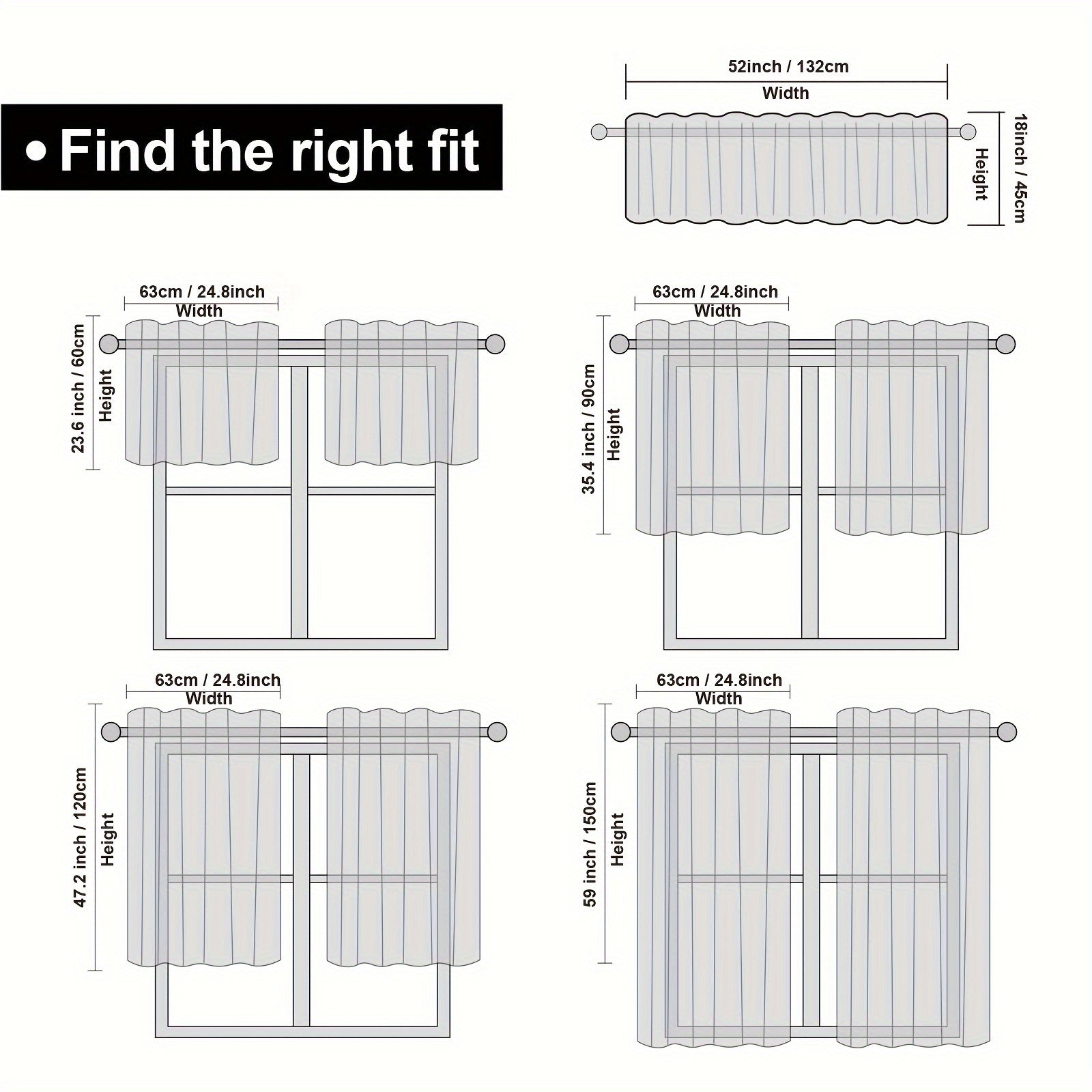 Rustic Farmhouse Sunflower Curtain Set 1 Valance 2 Tiers Rod Pocket Tulle Window Decor