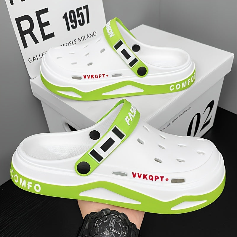 Jinsga oid bo'lmagan EVA slaydlar, grafik naqsh bilan, yumshoq taglik va nafas oladigan ichki taglik bilan qulay ochiq havoda kiyish uchun.