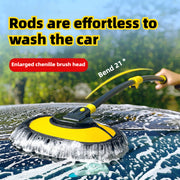 Aluminum Telescopic Car Wash Brush with Microfiber Chenille Head and Adjustable Handle