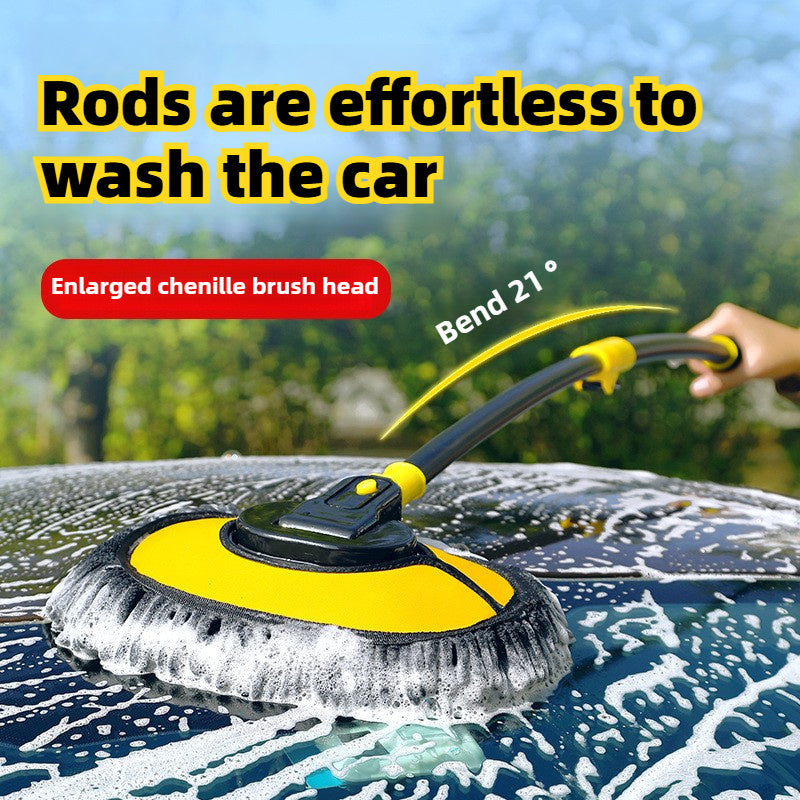 Aluminum Telescopic Car Wash Brush with Microfiber Chenille Head and Adjustable Handle