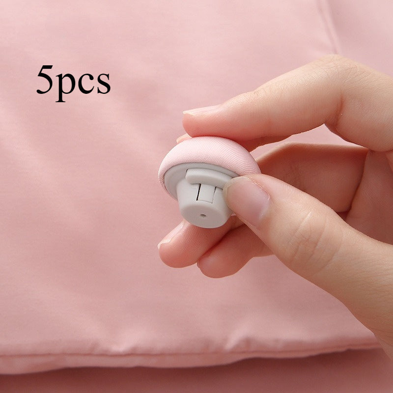 Mixed Color Mushroom Quilt Clips with Safety Sheet Holders and One-Touch Unlocking