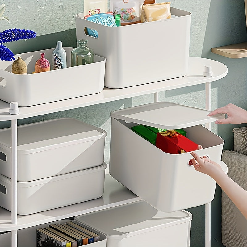 Large Capacity Plastic Storage Bins Set for Kitchen Closet Organization