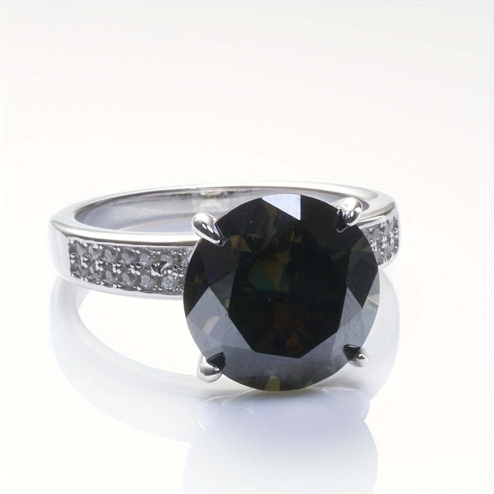 Moissanite Ring 5ct Sterling Silver Multi-Color Engagement Wedding Jewelry