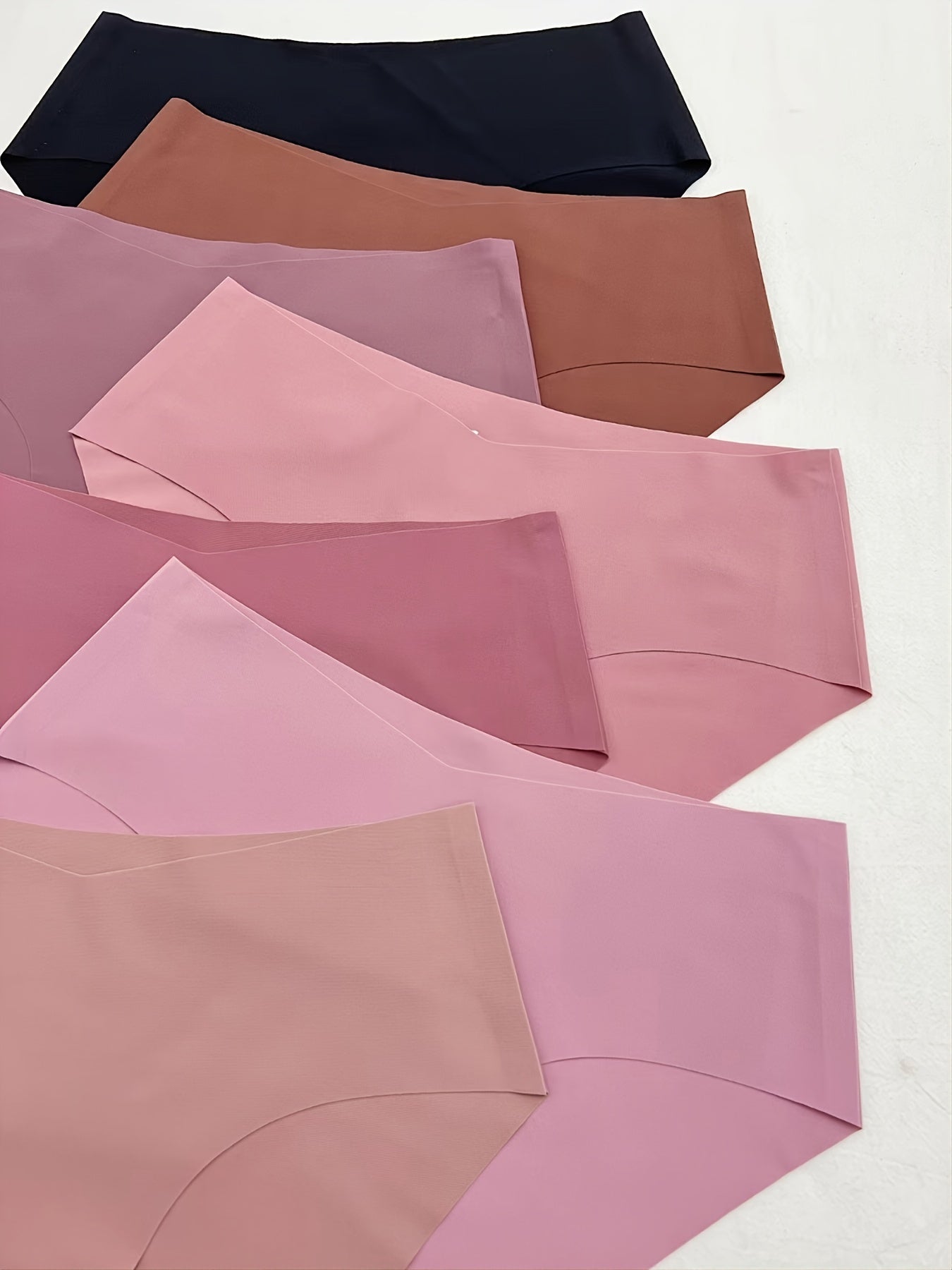 7-Piece Seamless Hipster Panties for Women Solid Bikini Briefs Comfortable Underwear