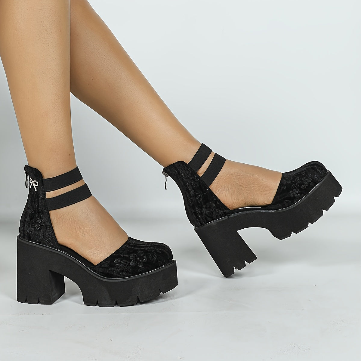 Women Nubuck Boot Back Zipper Elastic Bow Short Boots