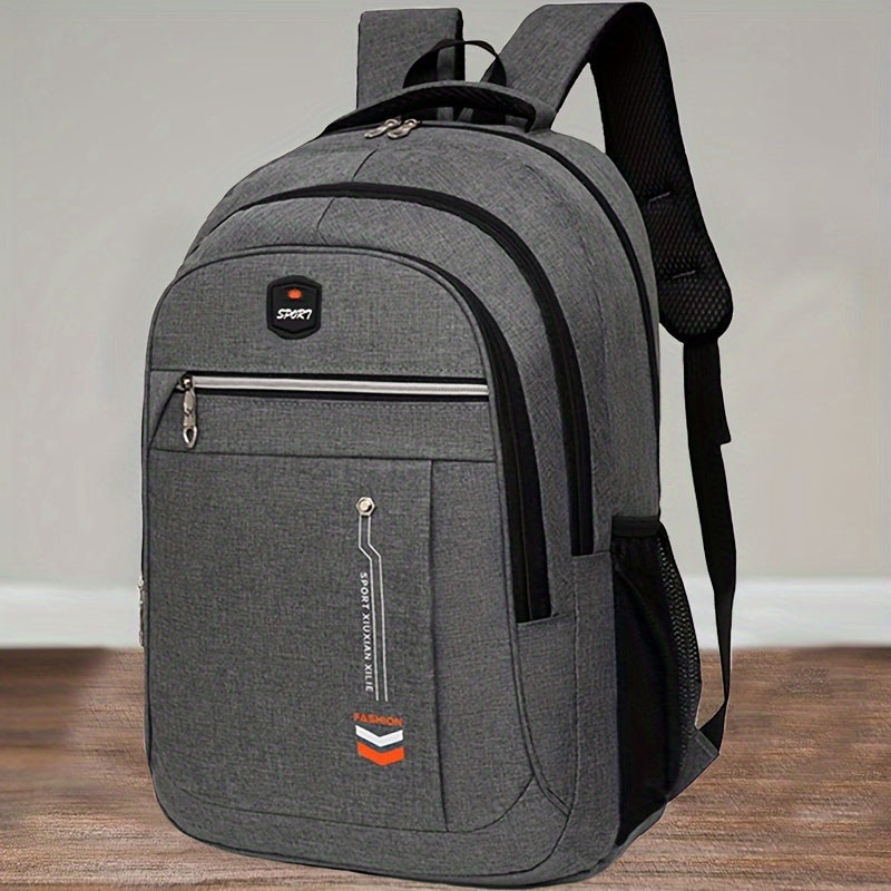 Large Capacity Nylon Backpack for Men and Women with Laptop Compartment