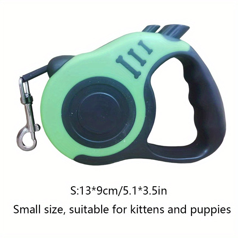 Dog Leash 10-Foot Retractable Dual Switch Polyamide Comfortable Grip