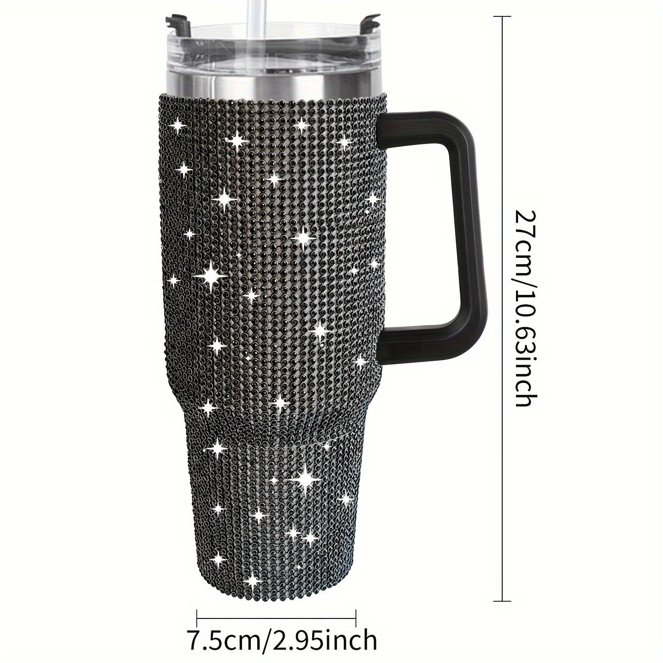 Insulated 40oz Stainless Steel Tumbler with Lid and Straw for Travel and Home