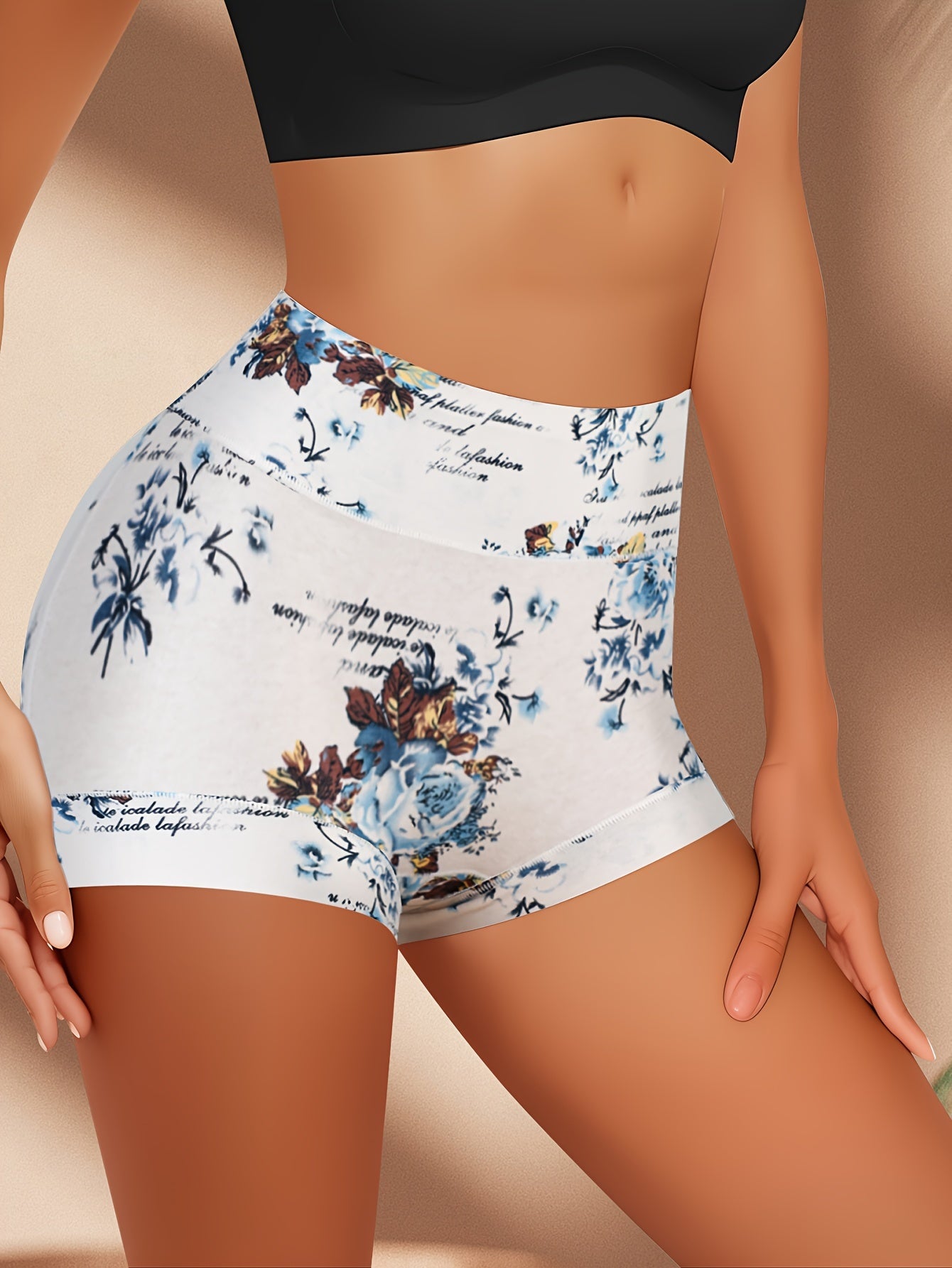 Set of 4 Women's Cotton Modal Triangle Panties Breathable Comfortable Underwear