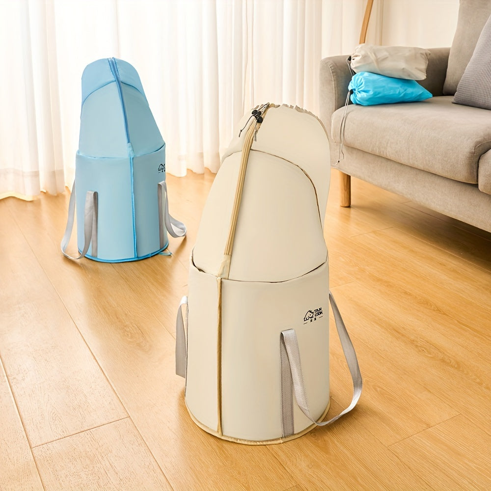 Poliester tolqasidan tayyorlangan portativ oyoq vannasi chelak, asosiy tozalash va oyoq parvarishi uchun mo'ljallangan, ochiq havoda foydalanish uchun qulay.