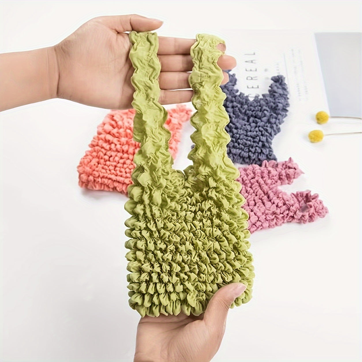 Qayta ishlatiladigan Sehrli Cho'ziladigan Sumka 1 dona - Katta Hajm, Ko'p Maqsadli, Egiluvchan va Portativ Oziq-ovqat Sumkasi - Har kuni foydalanish va sovg'a berish uchun ideal