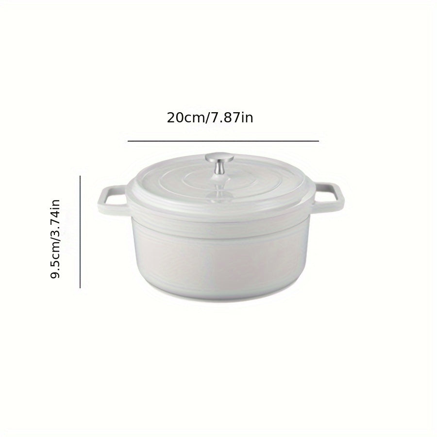 Enamel Non-Stick Cookware Pot with Lid 93oz 160oz Multi-Purpose Oven Induction