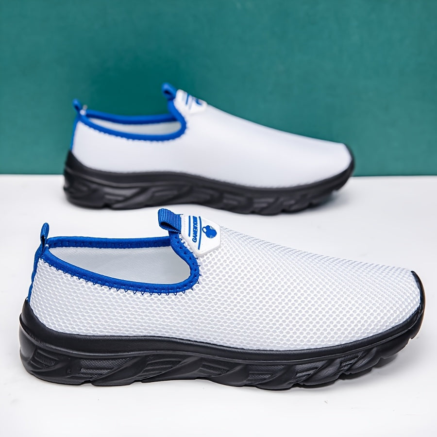 Plus-Size Casual Sports Shoes for Men and Women Mesh Slip-On Low Top All-Season