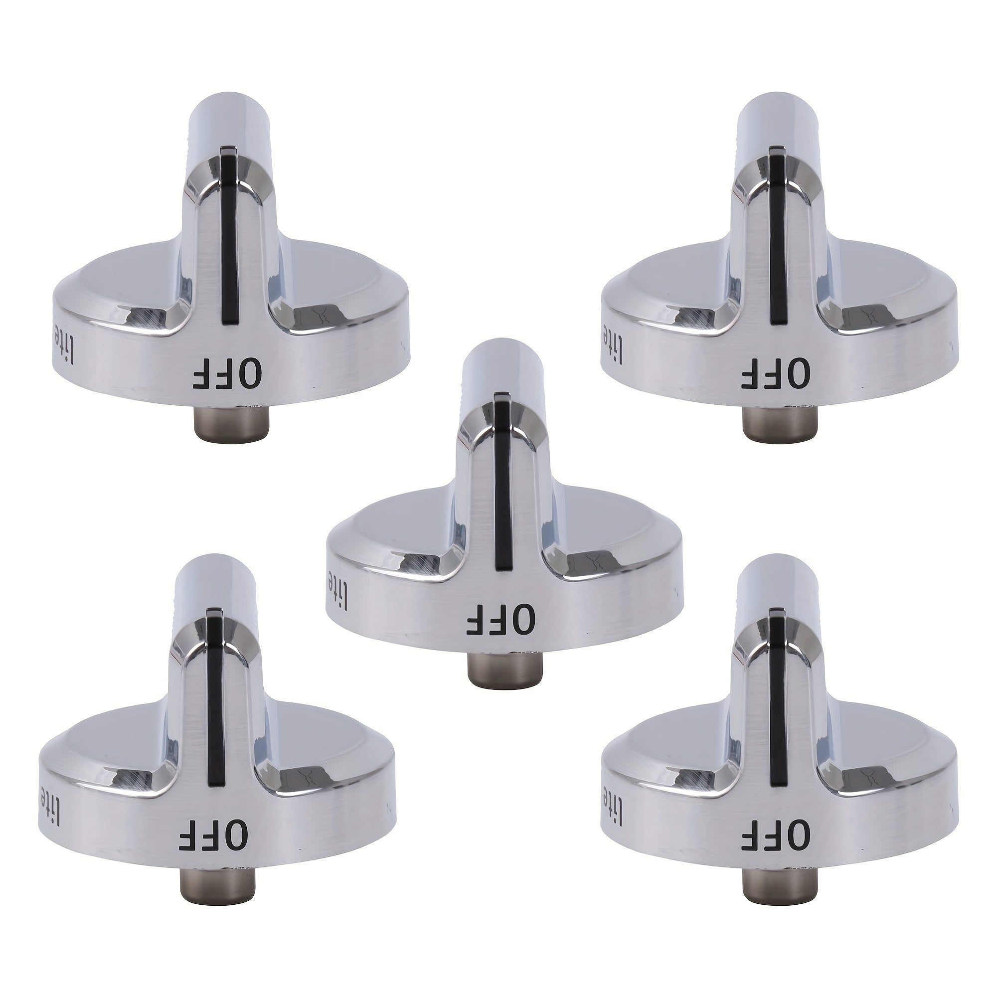5pcs Stove Control Knob Plastic Replacement for Gas Range Oven 5304502763