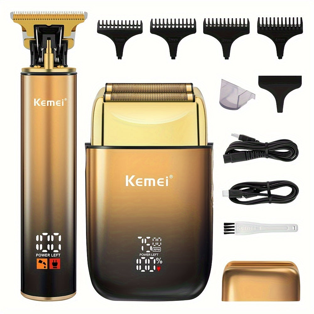 Set profesional de cortapelos para recorte de barba y cabello