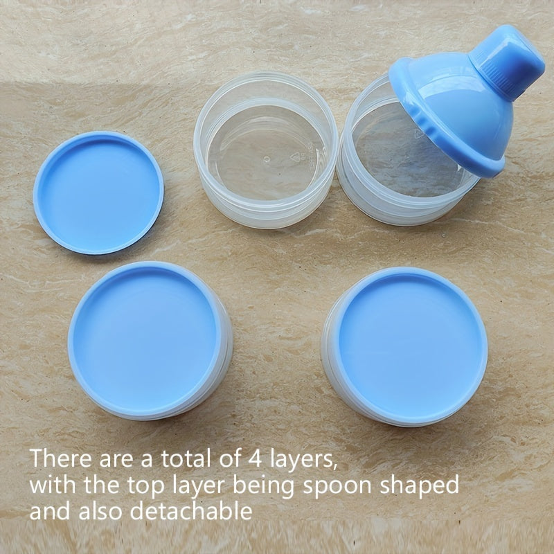 Portable Milk Powder Container with Divided Compartments for Travel and Home Use
