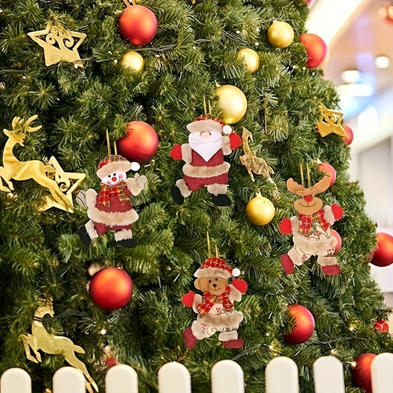 2024 Holiday Decor Tree Ornaments for Festive Dancing Mixed Colors Polyester