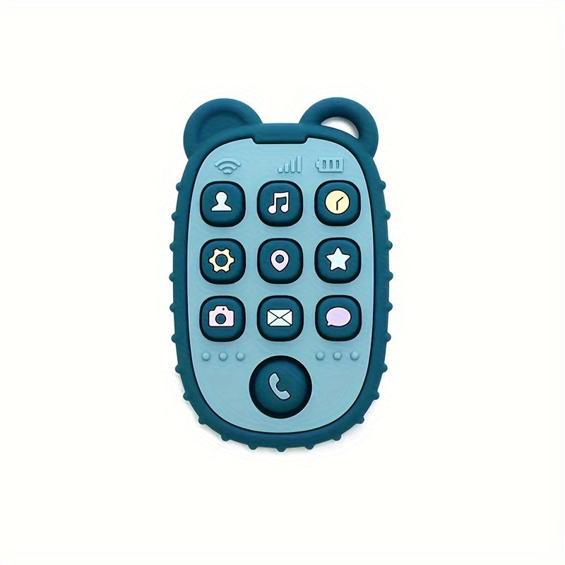 Silicone Teether Phone Shape BPA Free Soft Textured Baby Teething Toy