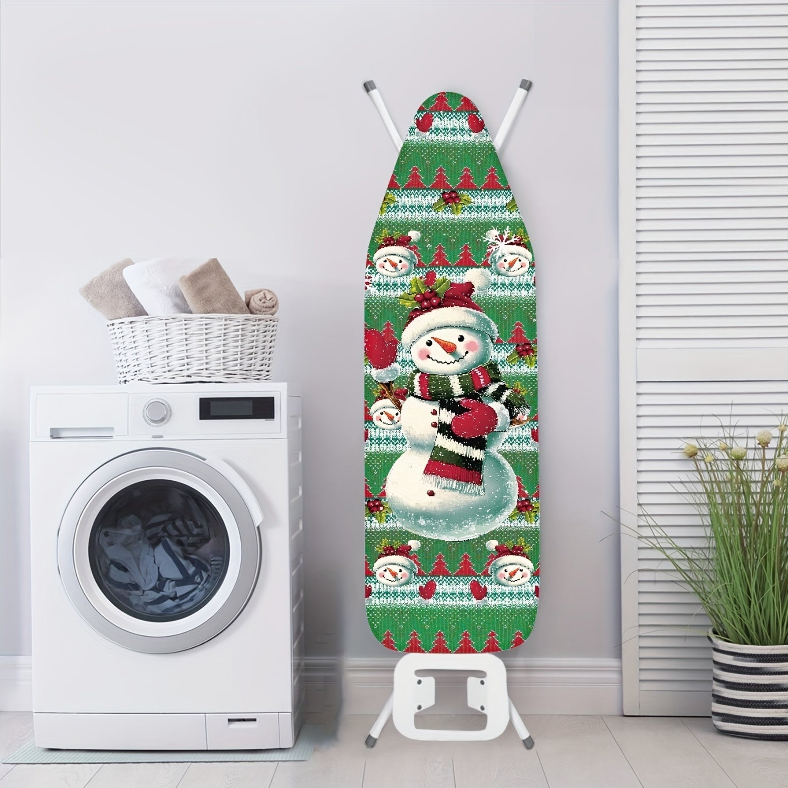 Christmas Snowman Ironing Board Cover Dustproof Stain-Resistant Standard Size