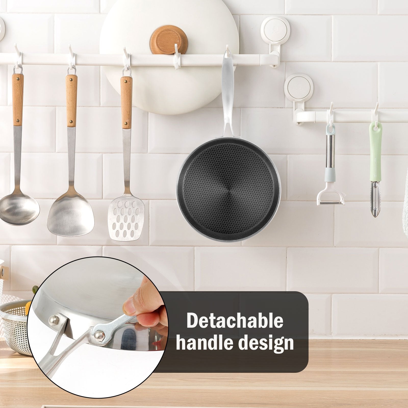 Многофункциональная блинница с быстросохнущей антипригарной поверхностью и удобной ручкой - сковорода из нержавеющей стали 25,4 см для приготовления блинов, тортильяс и не только - подходит для индукционных плит, легко чистится в посудомоечной машине