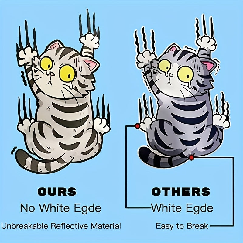 3Pcs Playful Cat Vinyl Decals Durable PVC Medium Car Truck Wall Window Bumpers