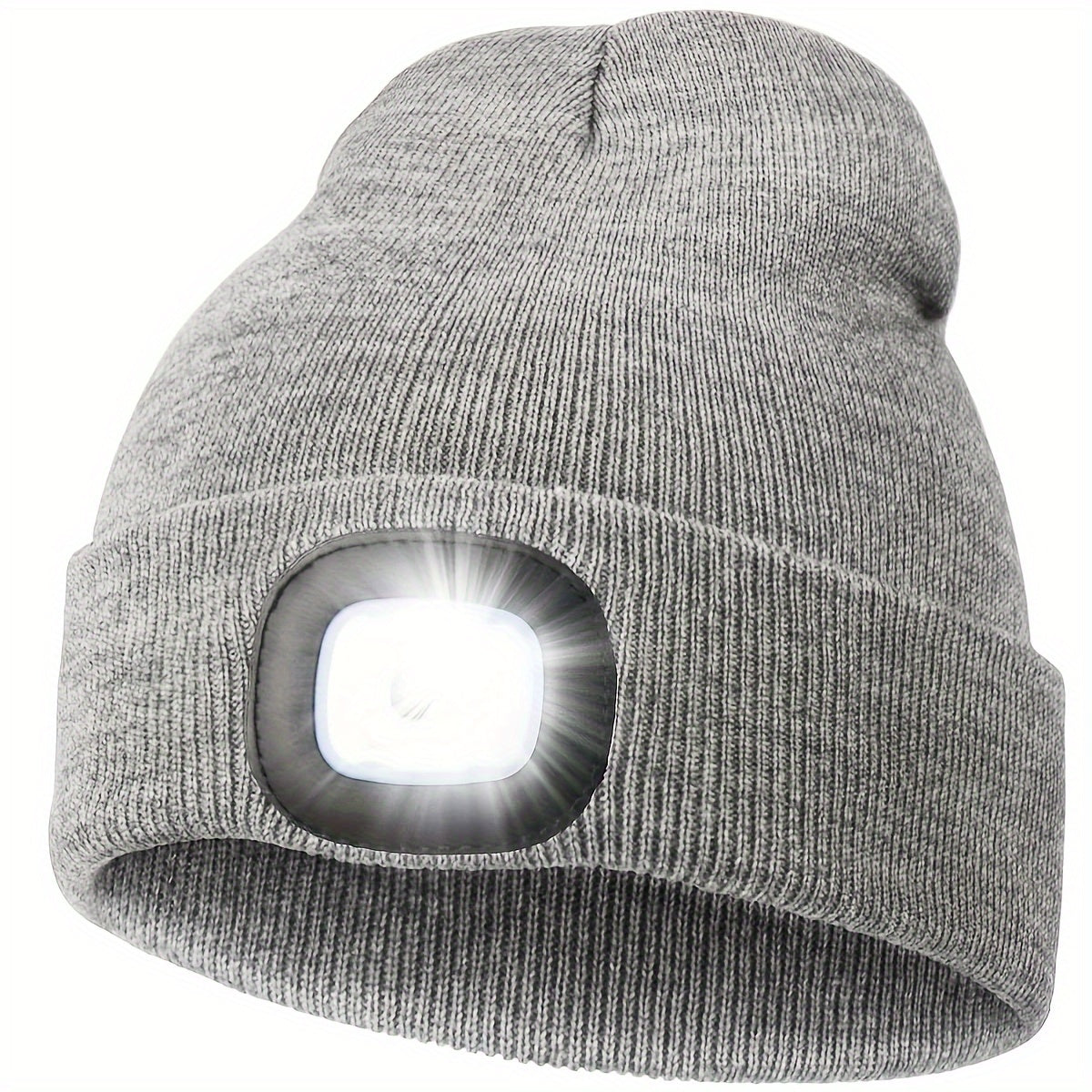 Unisex LED Beanie Hat with 4 LEDs for Night Walking Camping and Fishing