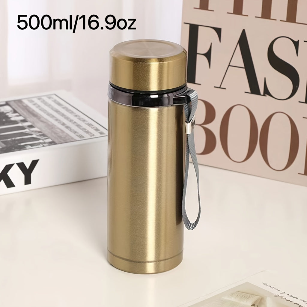 Men's Stainless Steel Travel Mug with Tea Strainer Large Capacity Wholesale