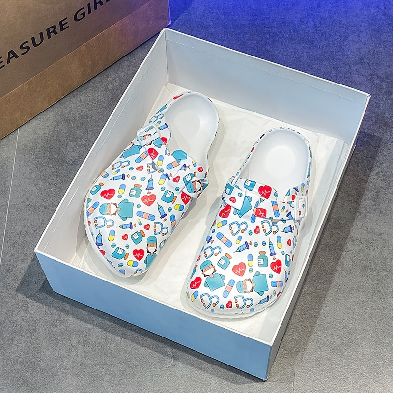 Ayollar uchun EVA klogslar, multfilm shifokor bosimi va past poyabzal bilan