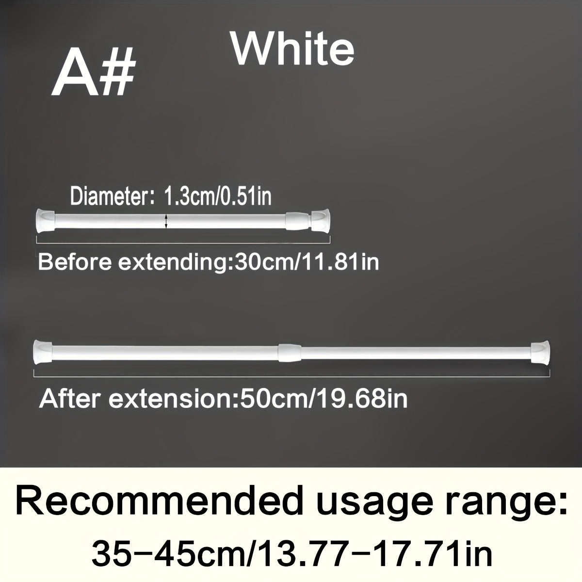 Oson, burg'ulashsiz o'rnatish uchun metalldan yasalgan hammom uchun teleskopik tayoq. Bu sochiq tutgichi, dush pardasi tayoqchasi yoki boshqa hammom aksessuarlarini sifatida ishlatilishi mumkin.