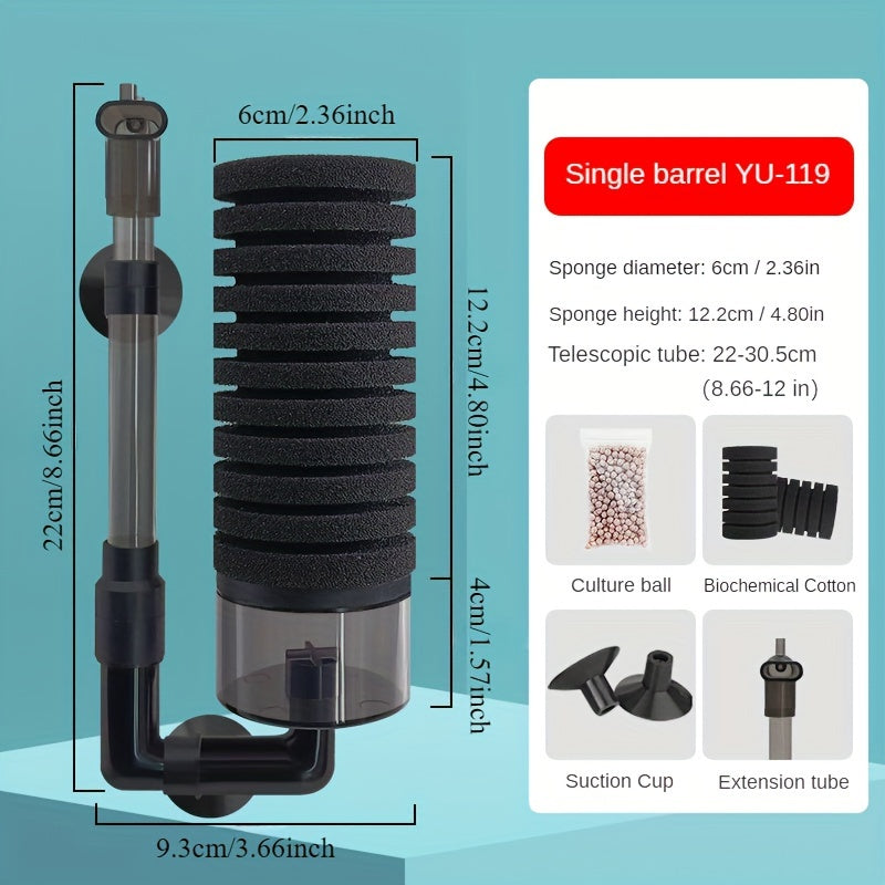 Biochemical Cotton Sponge Filter for Aquarium and Turtle Tanks Not Including Water Pump