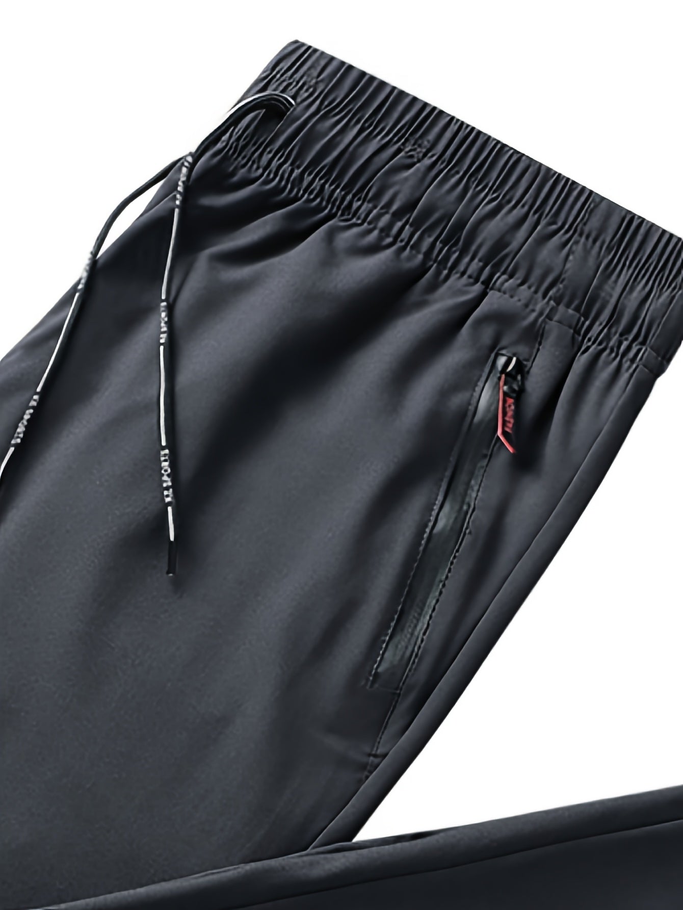 Men's Plus Size Casual Sports Pants Polyester Spandex Printed Zipper Regular Fit