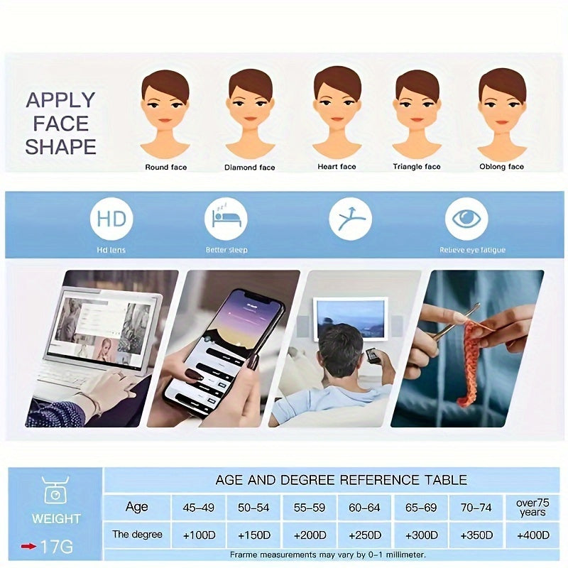 Набор из 3 стильных очков для чтения Cat Eye с защитой от синего света и цветочным дизайном