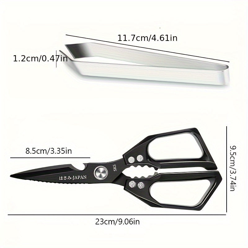 Japanese Style SK5 Kitchen Scissors Set Black Titanium Stainless Steel Multi-Functional Household Cutting