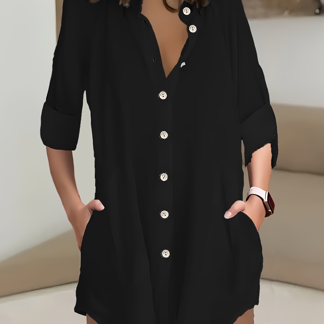 ayollar uchun keng ko'lamli kundalik uzun ko'ylak, belbog' bilan