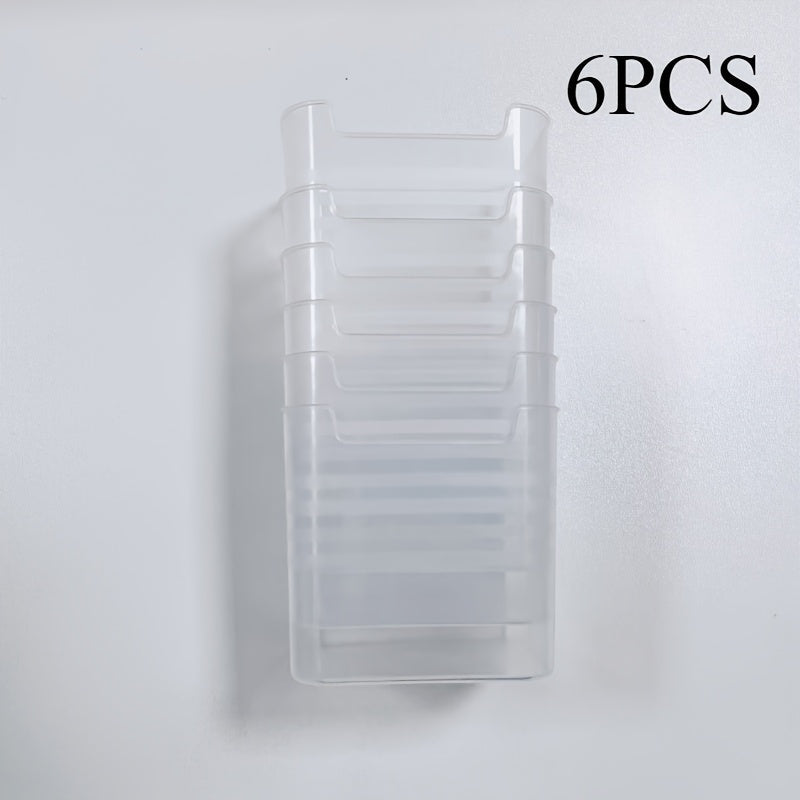 Six Pack Clear Plastic Refrigerator Storage Containers Stackable Food Bins