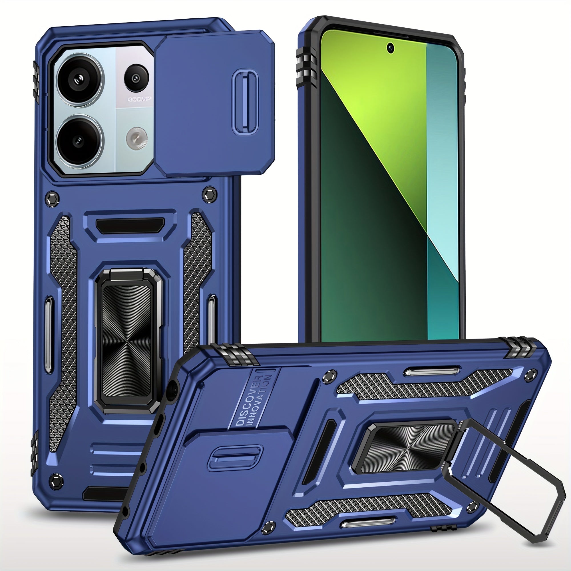 2-в-1 TPU чехол для ПК и телефона для Redmi Note 13 4G/13C Ударопрочный защитный объектив