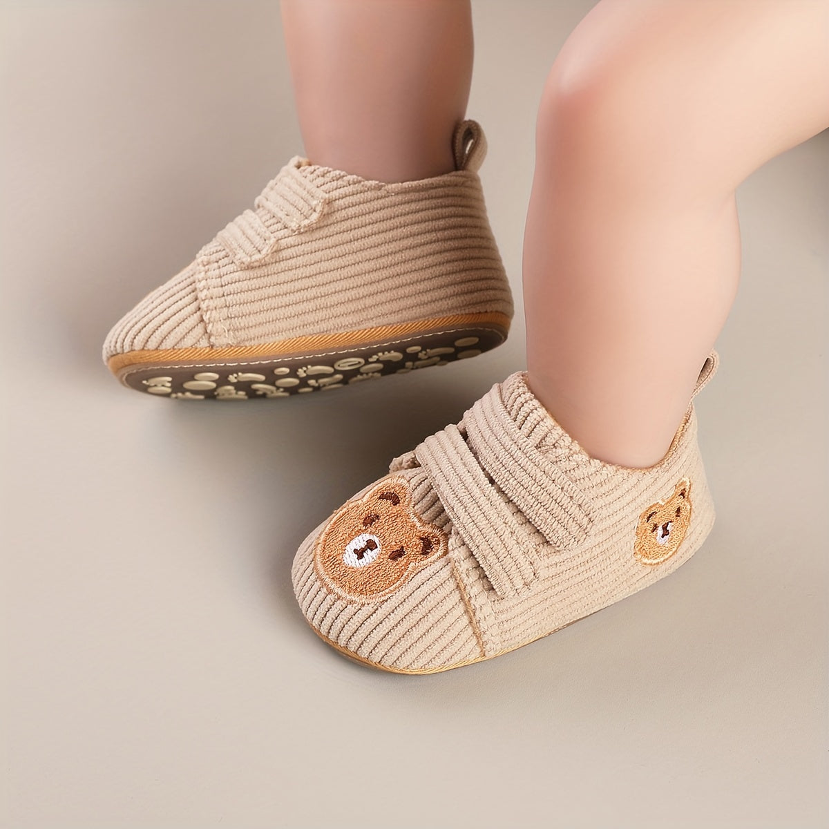 Kichkina erkaklar uchun poyabzal Bahor Kuz multfilmli tikilgan o'roq, sirg'almas, chidamli, chaqaloq 3-9 oy