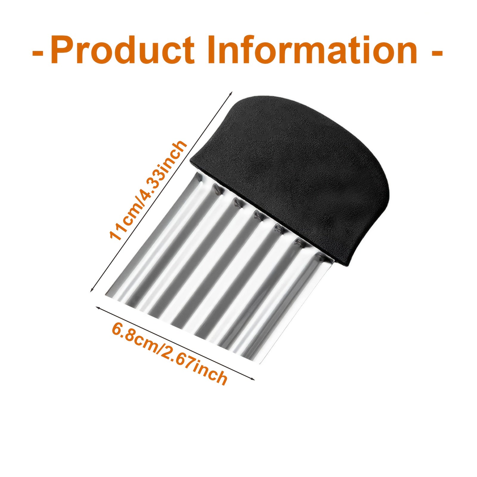 Stainless Steel Wavy Potato Cutter Vegetable Slicer Crinkle Cut Tool