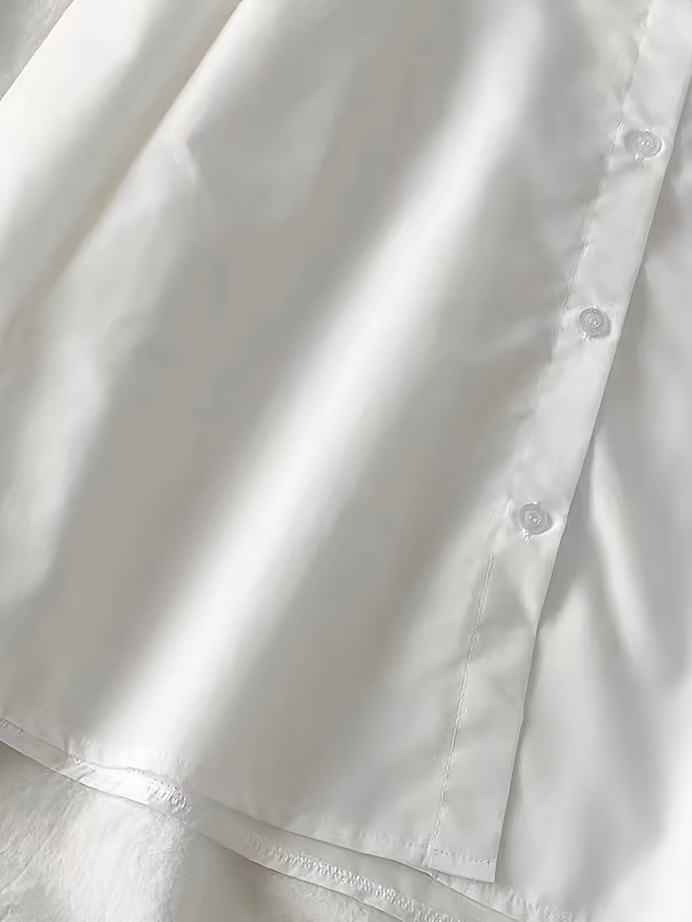 Women's Long Sleeve Shirt with Doll Collar Micro Elastic Polyester Solid Color Teen