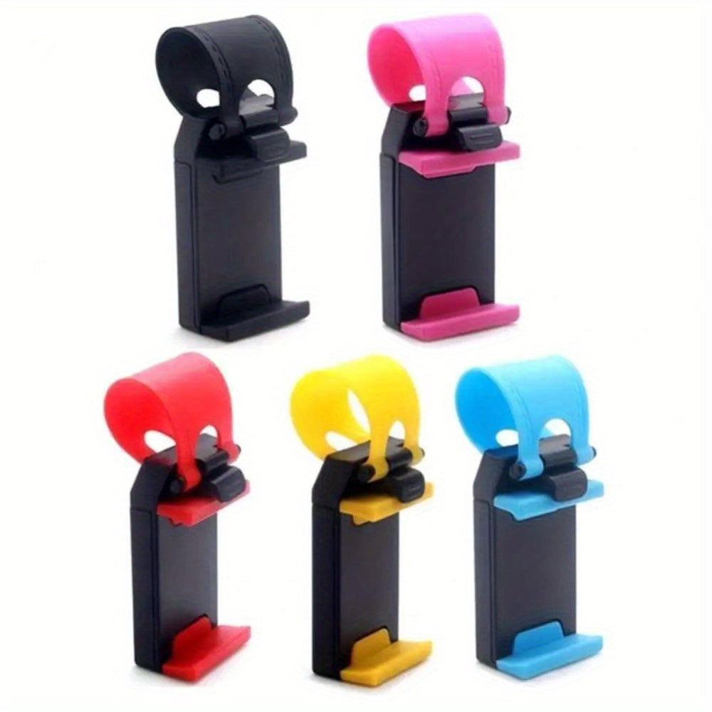 Car Steering Wheel Phone Holder Durable ABS Mount for Navigation and Calls